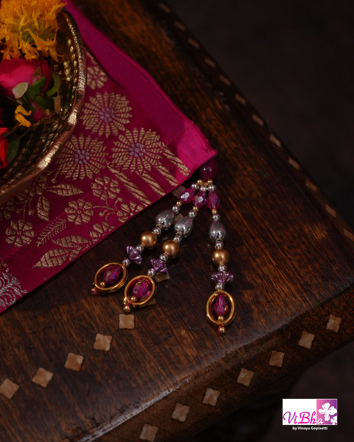 Hot pink Mashru silk