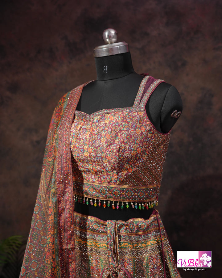 Jewel-Tone Multicolor Lehenga Set