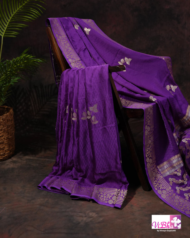Violet Mashru silk
