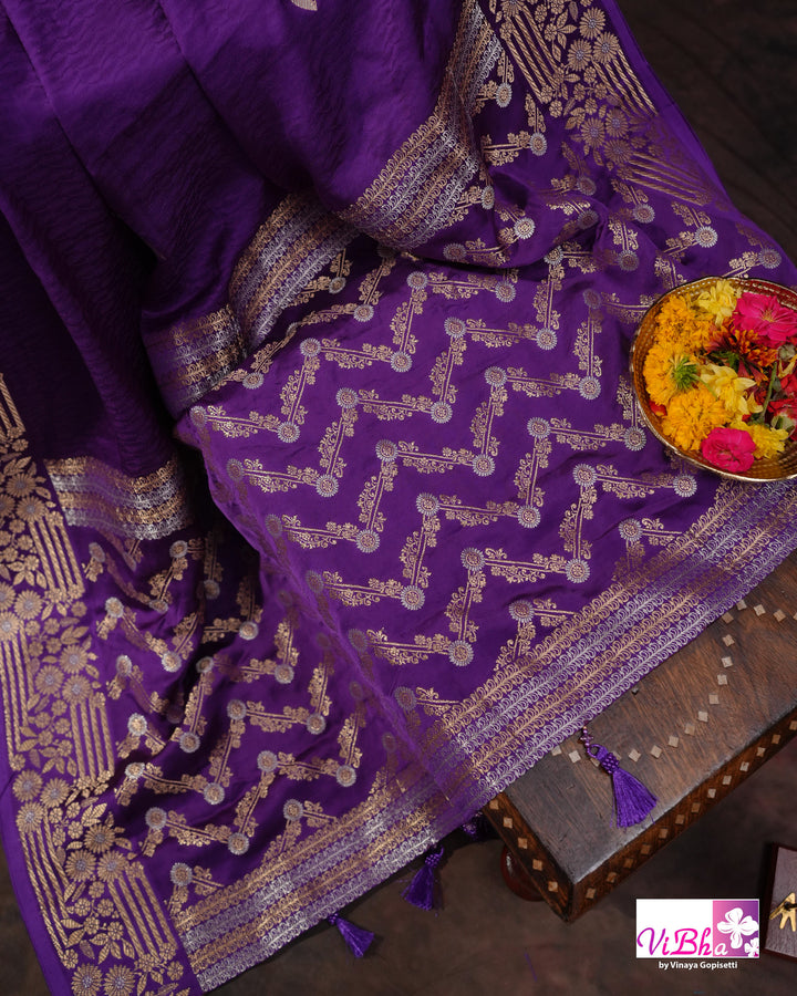 Violet Mashru silk