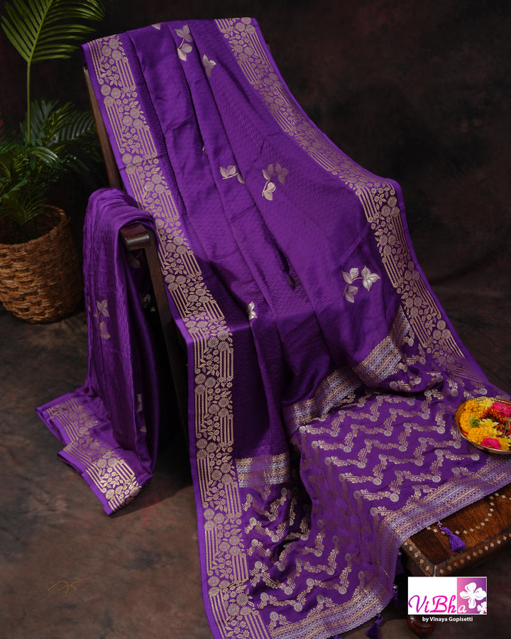 Violet Mashru silk