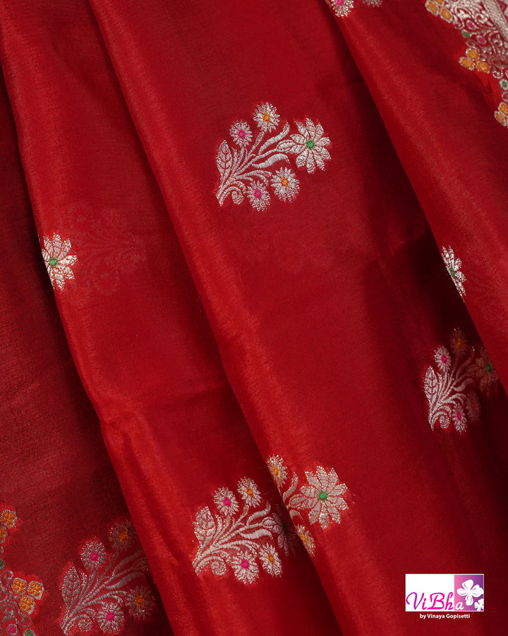 Red Meenakari Cora