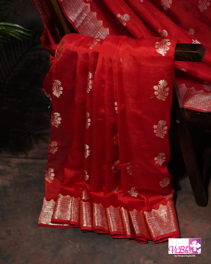 Red Meenakari Cora