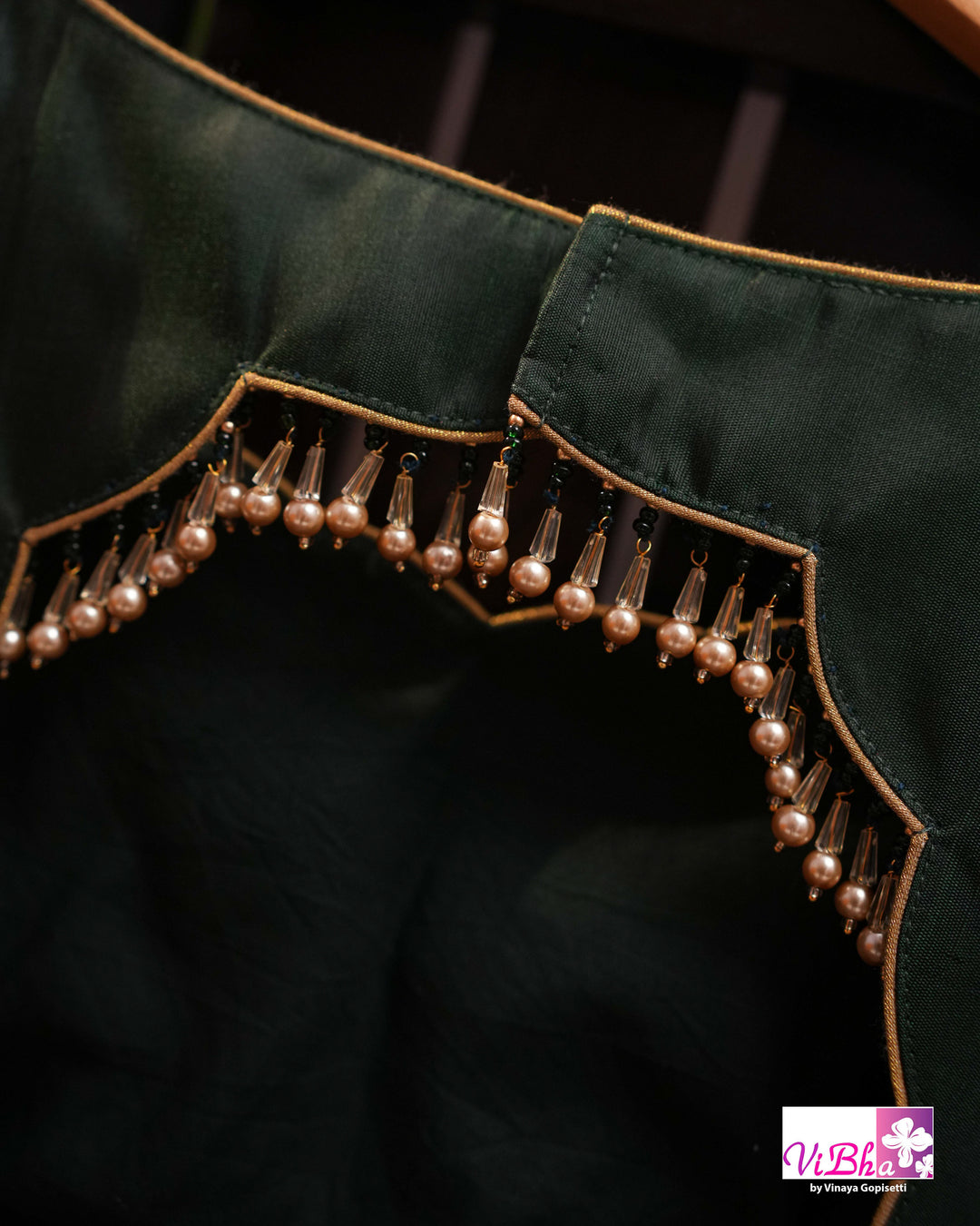 Dark Maroon And Green Kanchi Silk Saree And Blouse