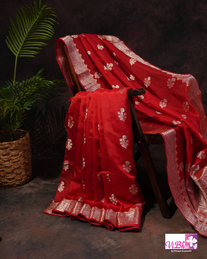 Red Meenakari Cora