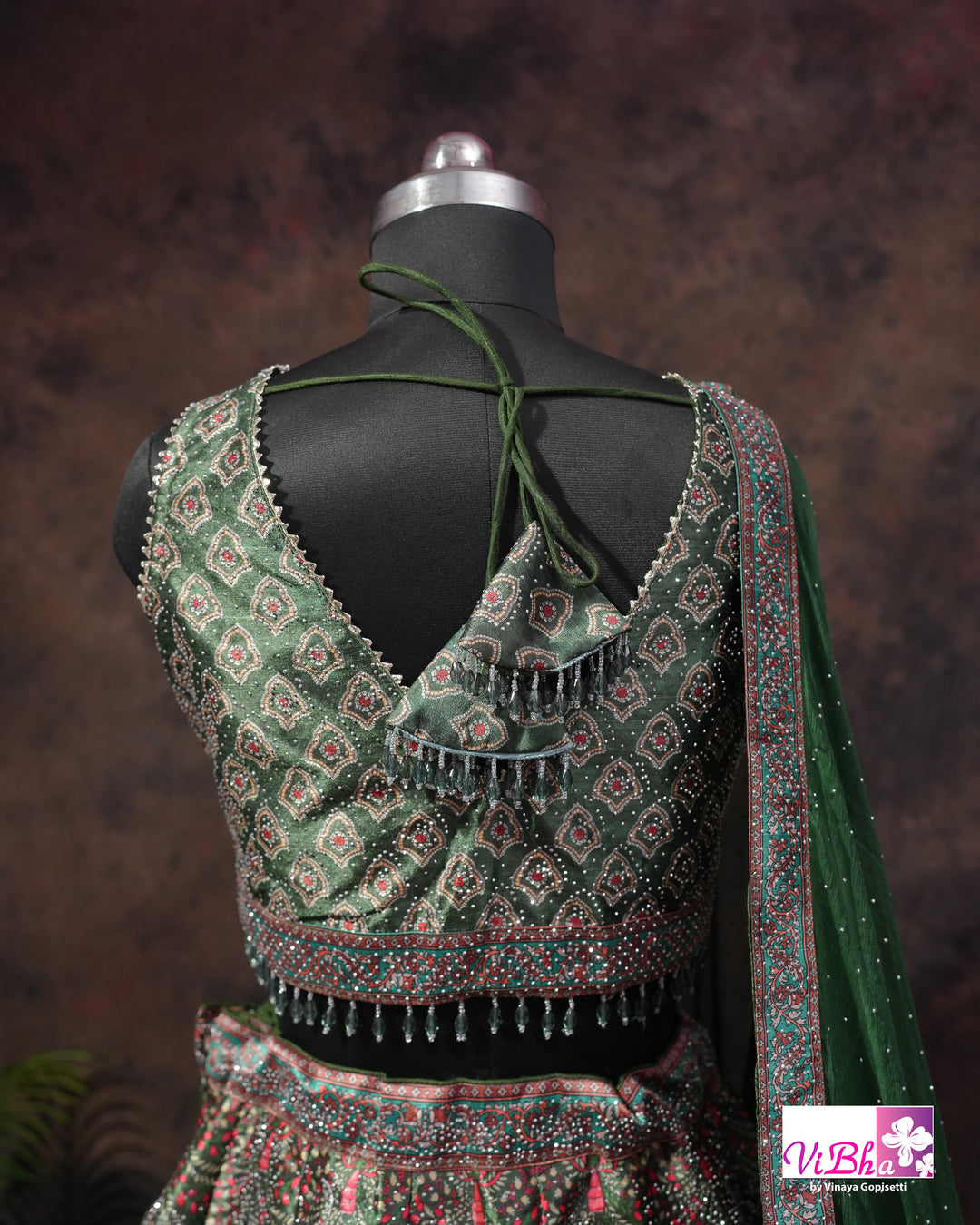 Forest Green Multicolor Lehenga Set