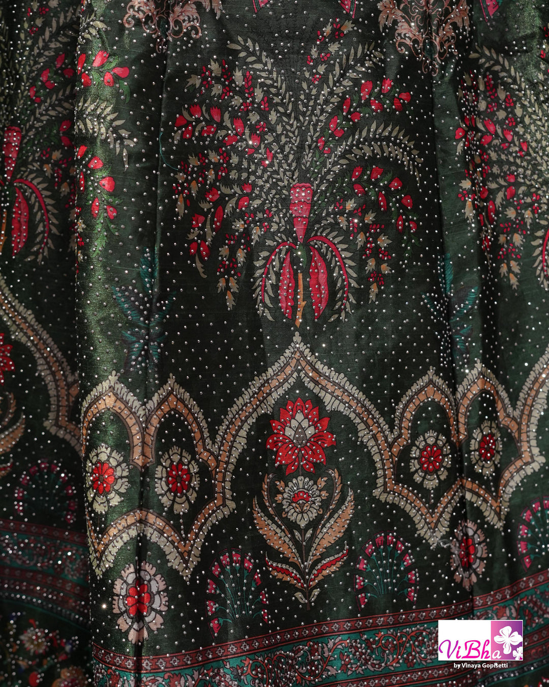 Forest Green Multicolor Lehenga Set