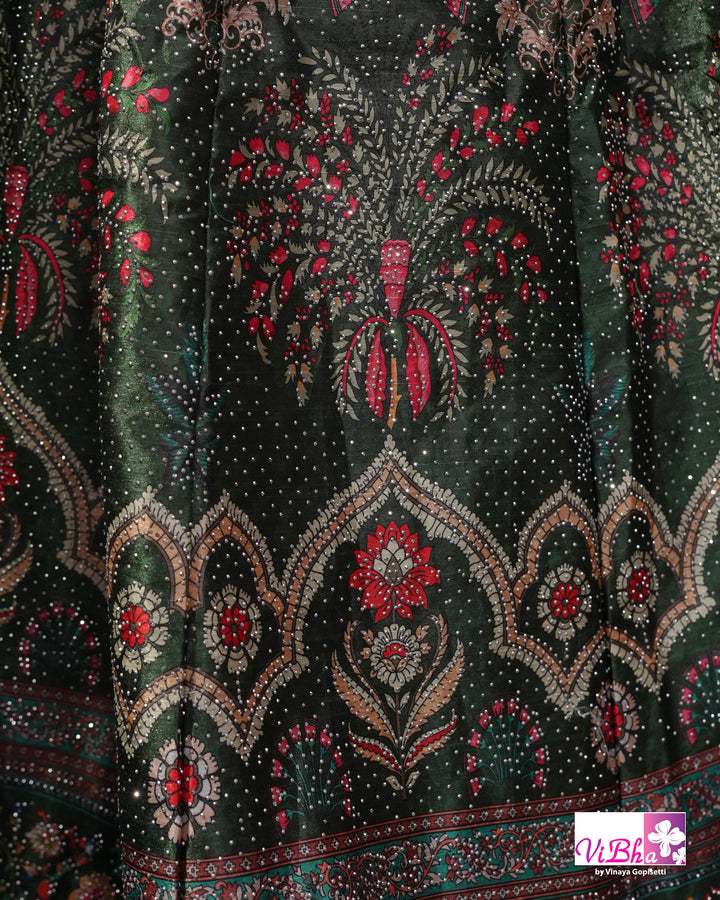 Forest Green Multicolor Lehenga Set