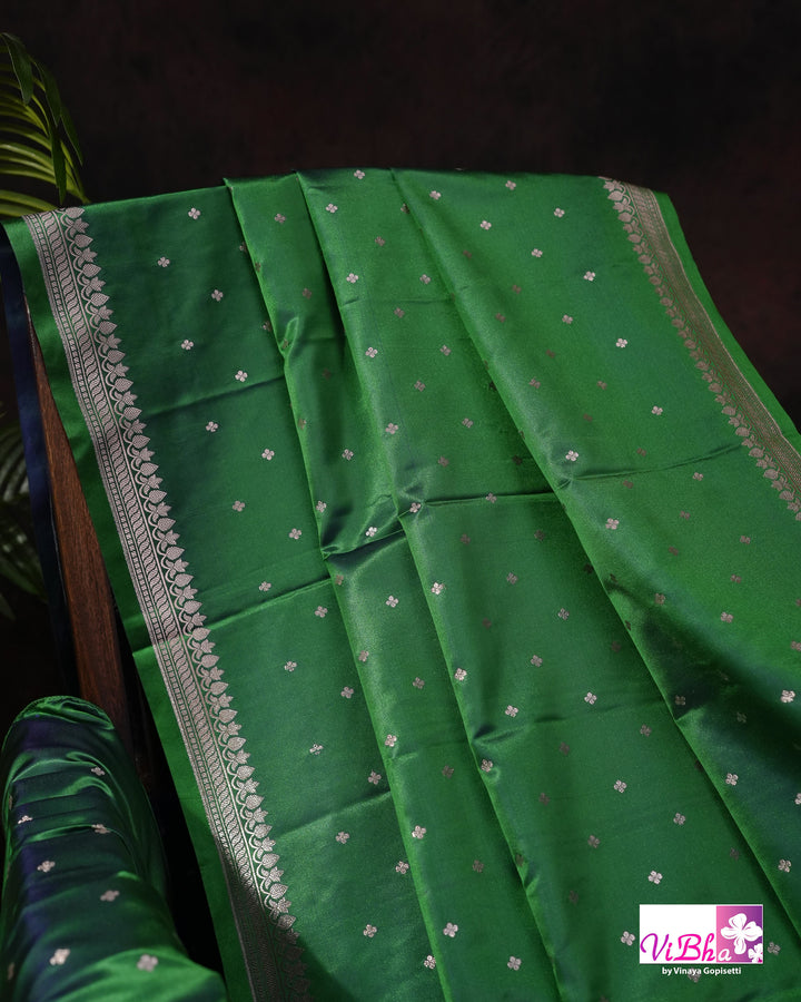 Dual tone Peacock green katan sik