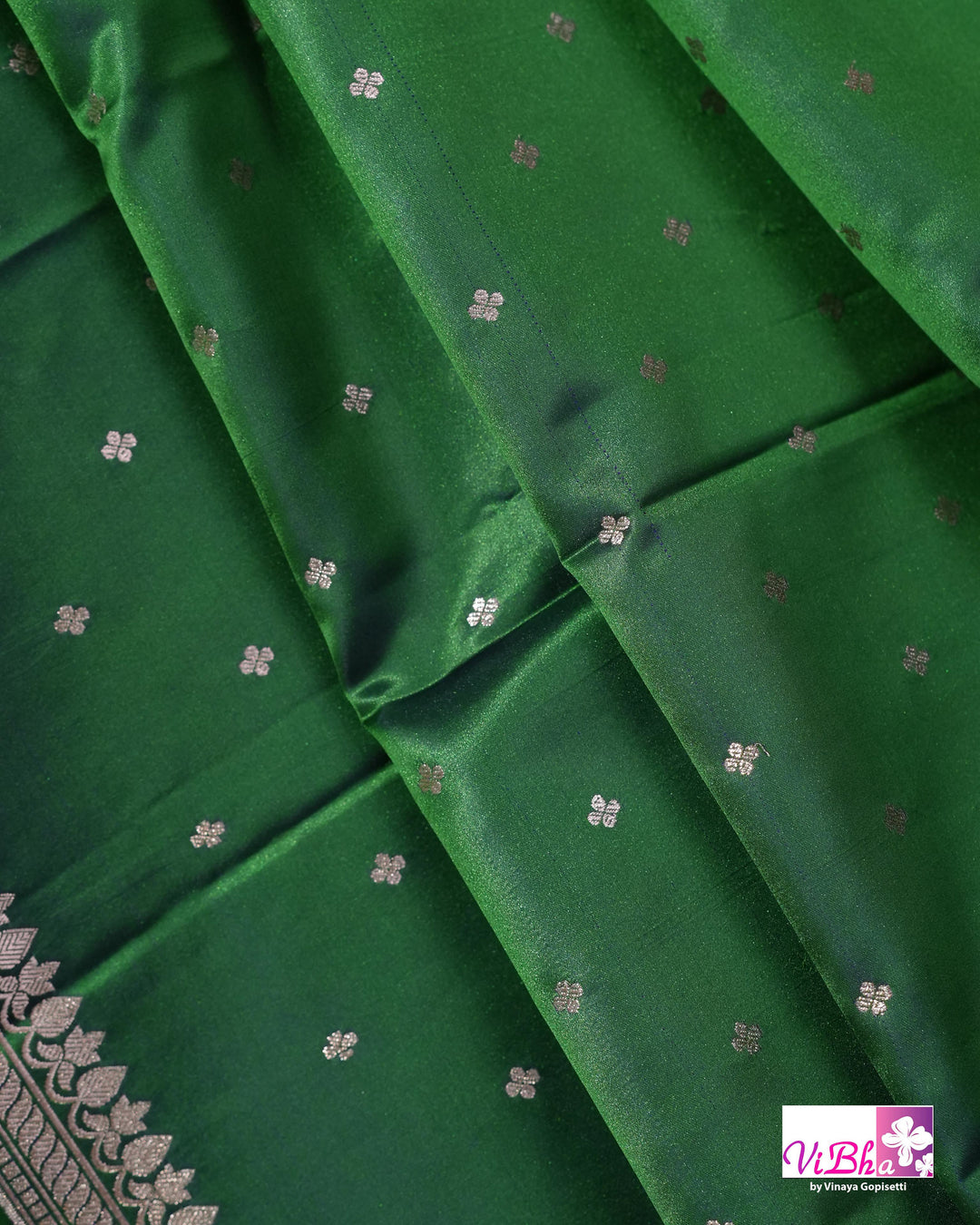 Dual tone Peacock green katan sik