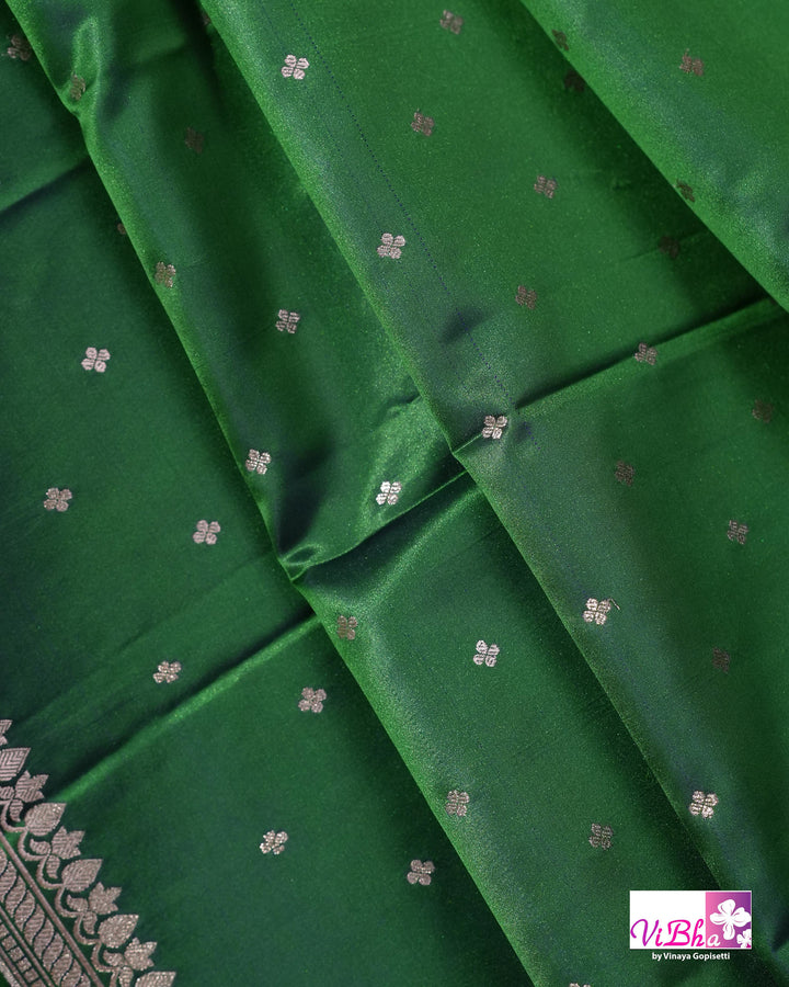 Dual tone Peacock green katan sik