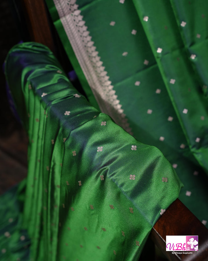 Dual tone Peacock green katan sik