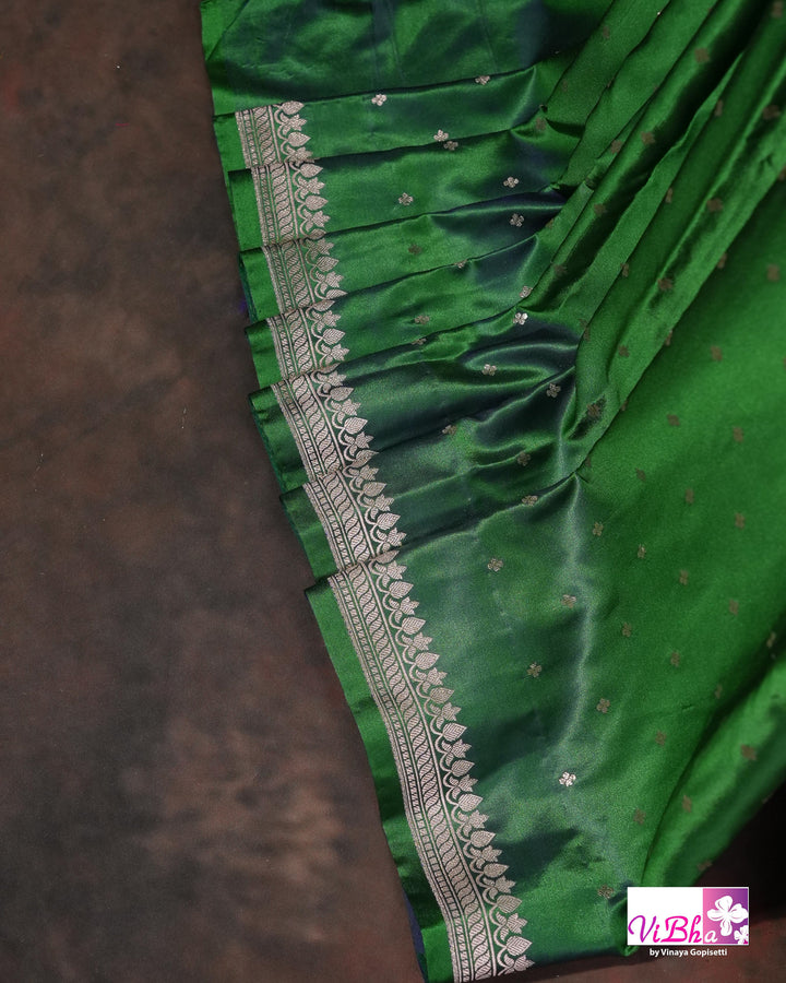 Dual tone Peacock green katan sik