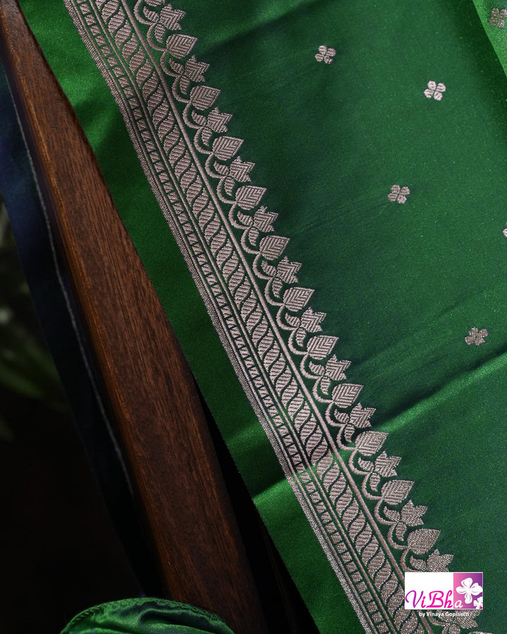 Dual tone Peacock green katan sik