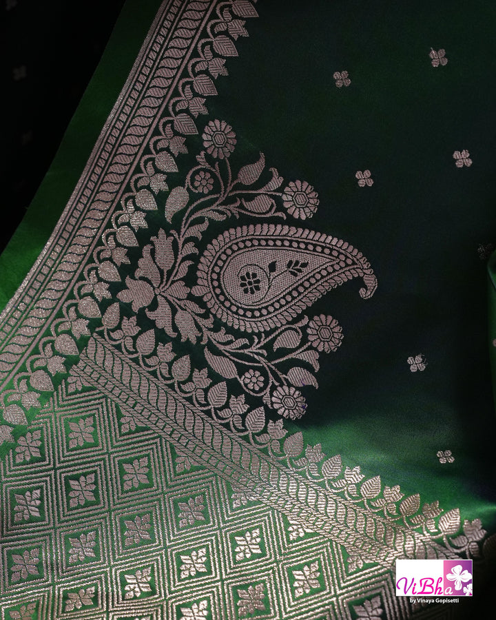 Dual tone Peacock green katan sik