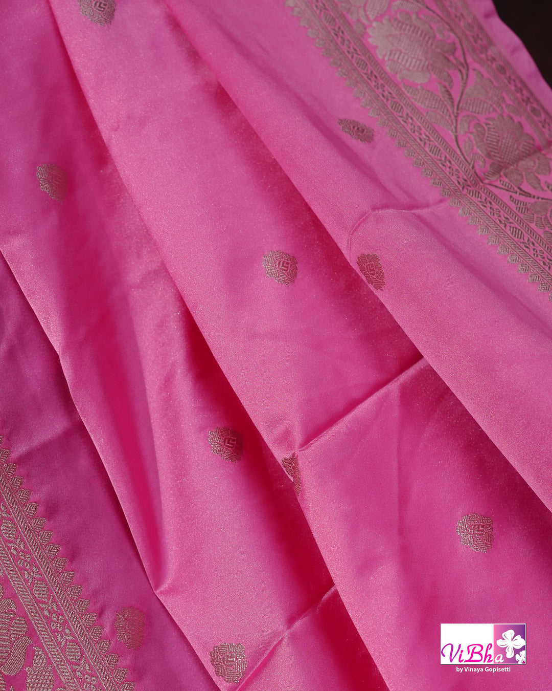 Baby Pink katan Banarasi silk