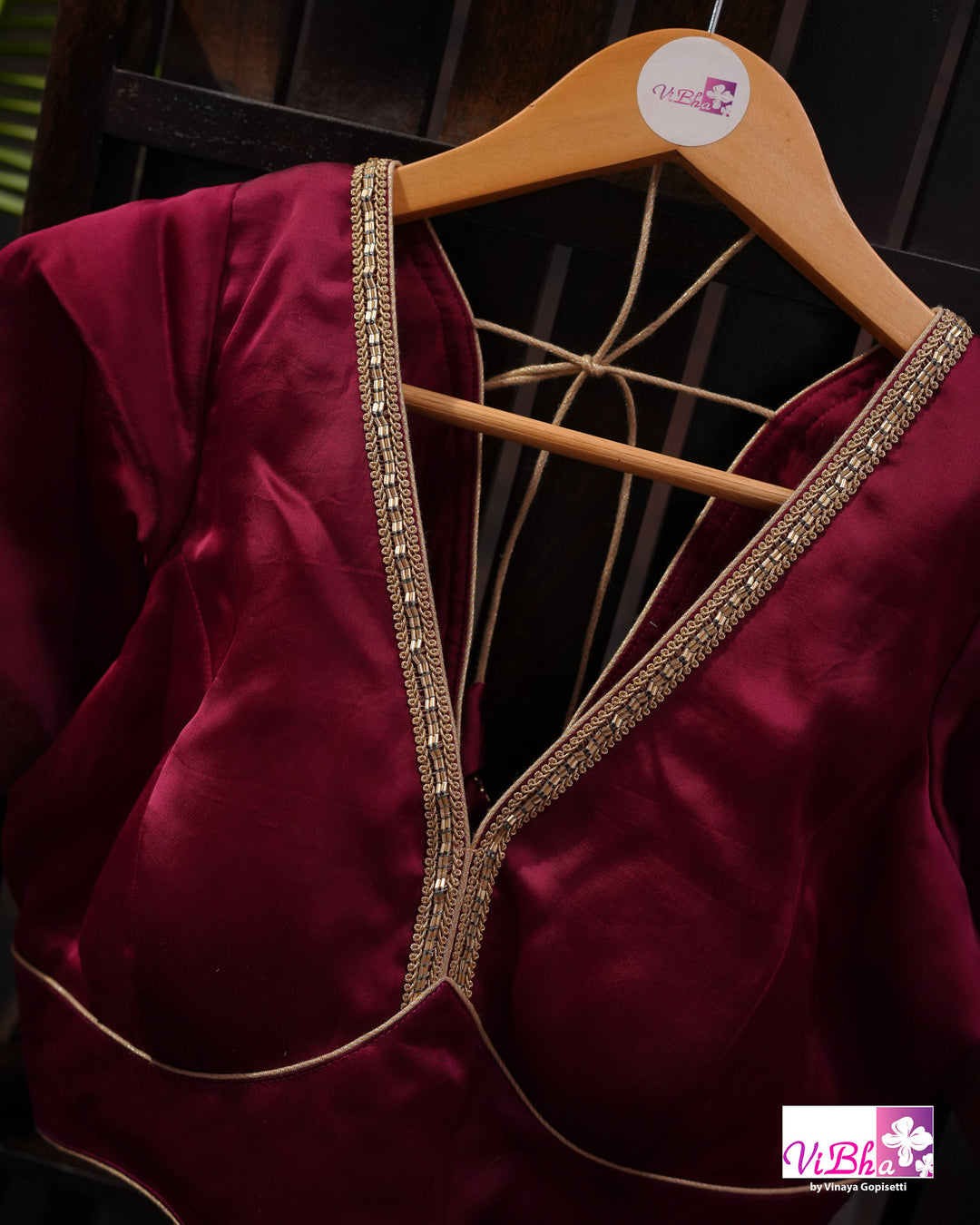 Wine Mashru silk