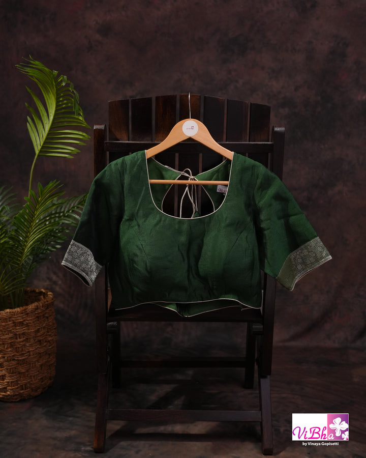 Green Cora meenakari silk