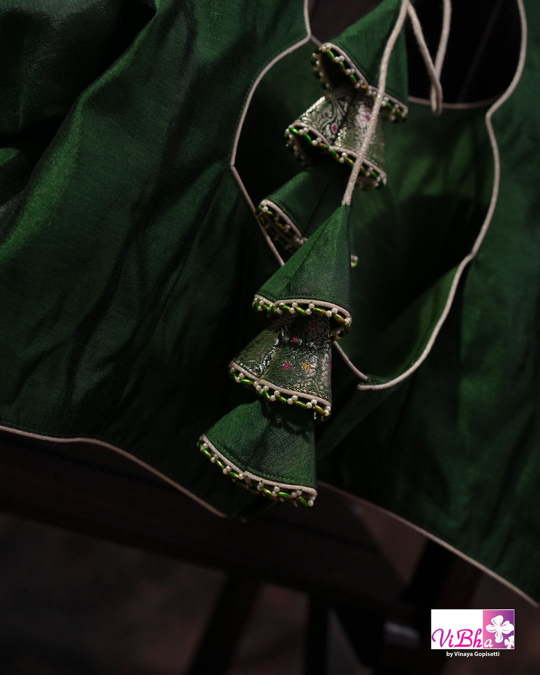 Green Cora meenakari silk
