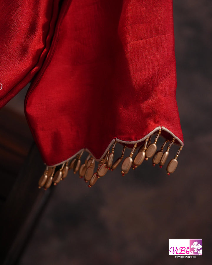 Red Meenakari Cora