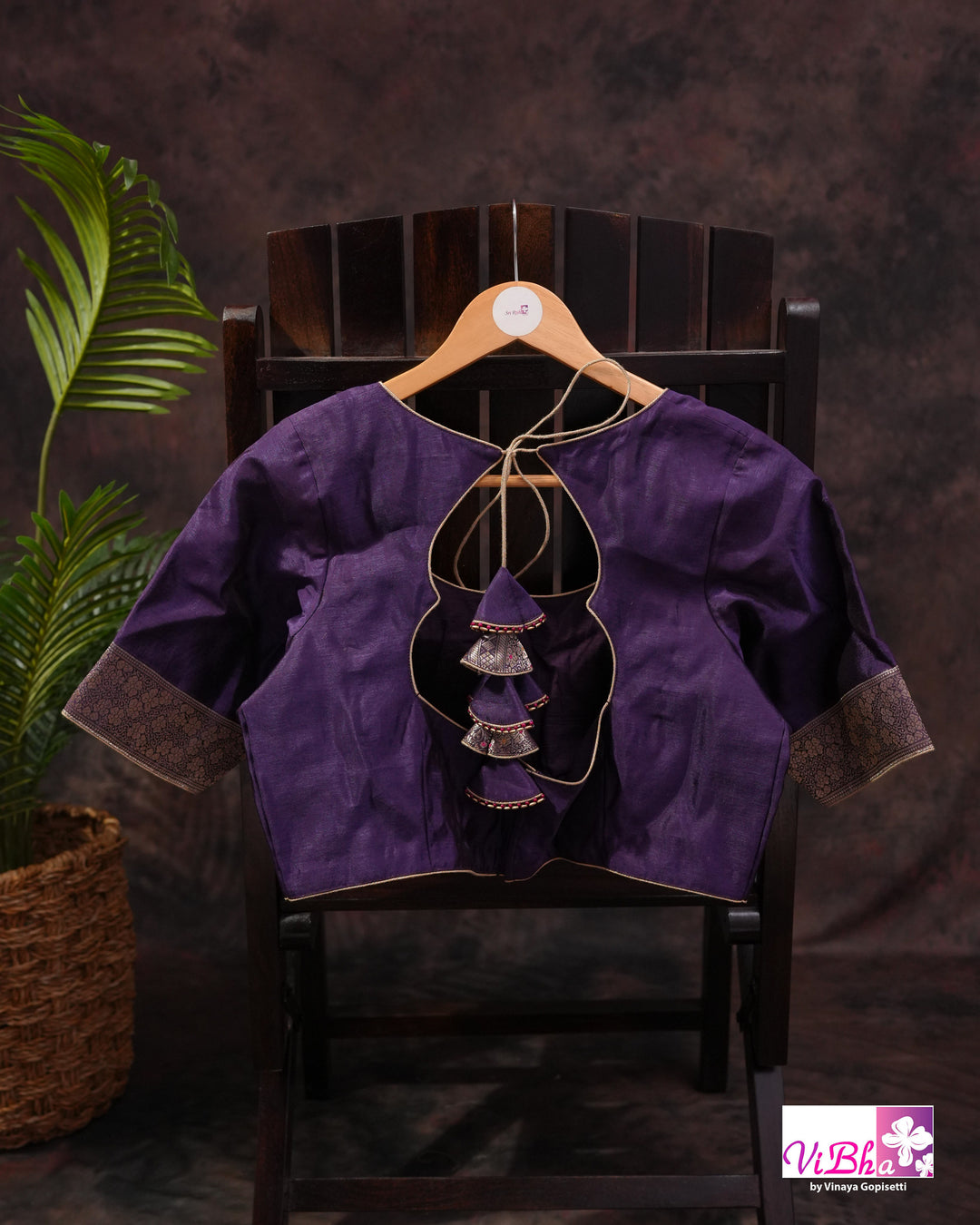 Violet Cora meenakari silk