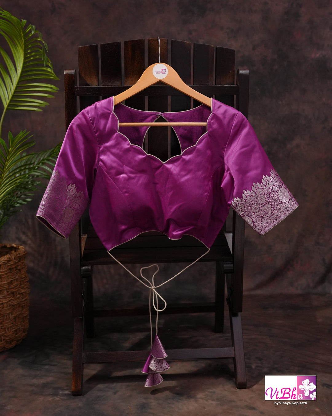 Dark Lilac all over silver zari saree