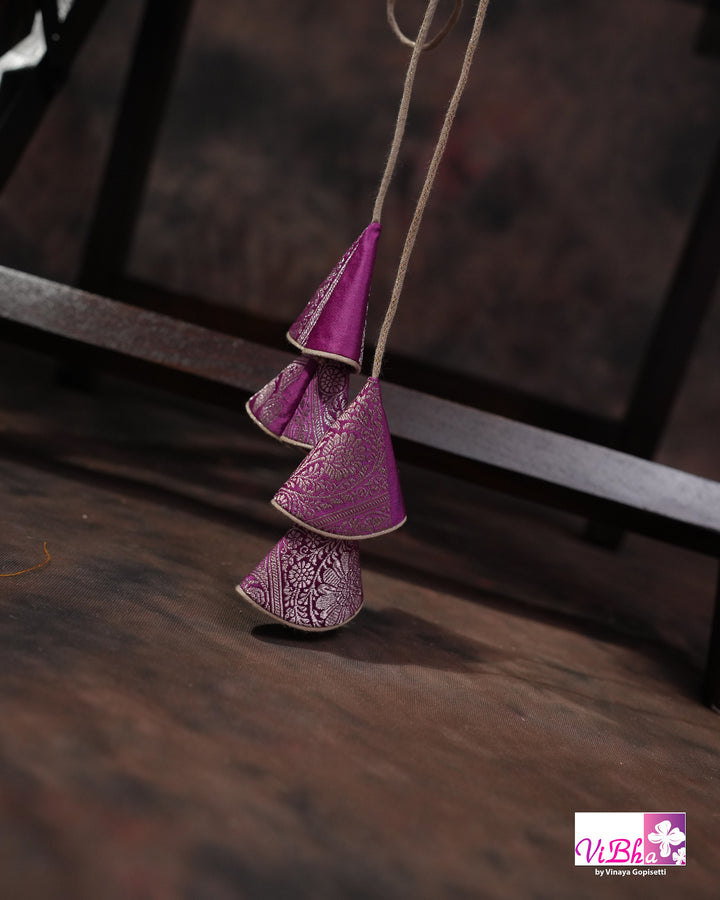 Dark Lilac all over silver zari saree
