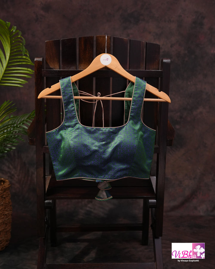 Dual tone Peacock green katan sik