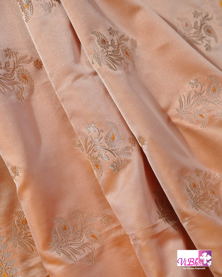Peach and Mustard Yellow with blue edge