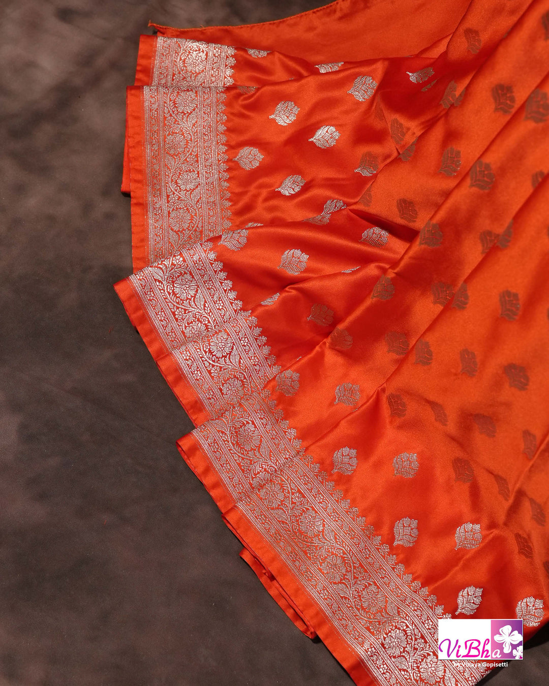 Tangerine Orange Kathan Mashru Silk