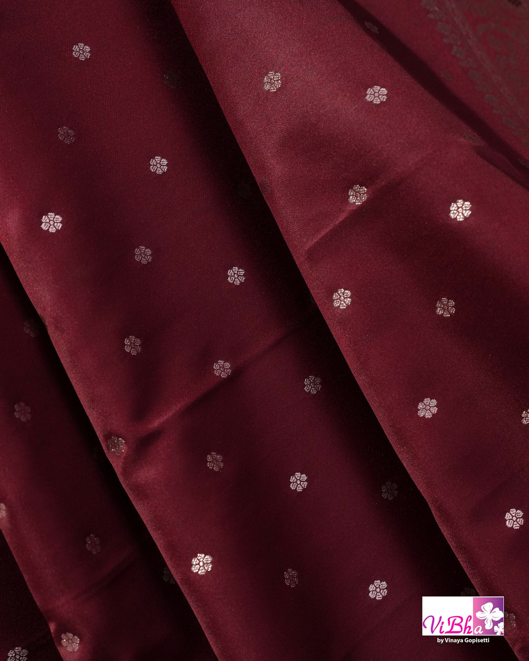 Burgandy Katan Mashru Silk