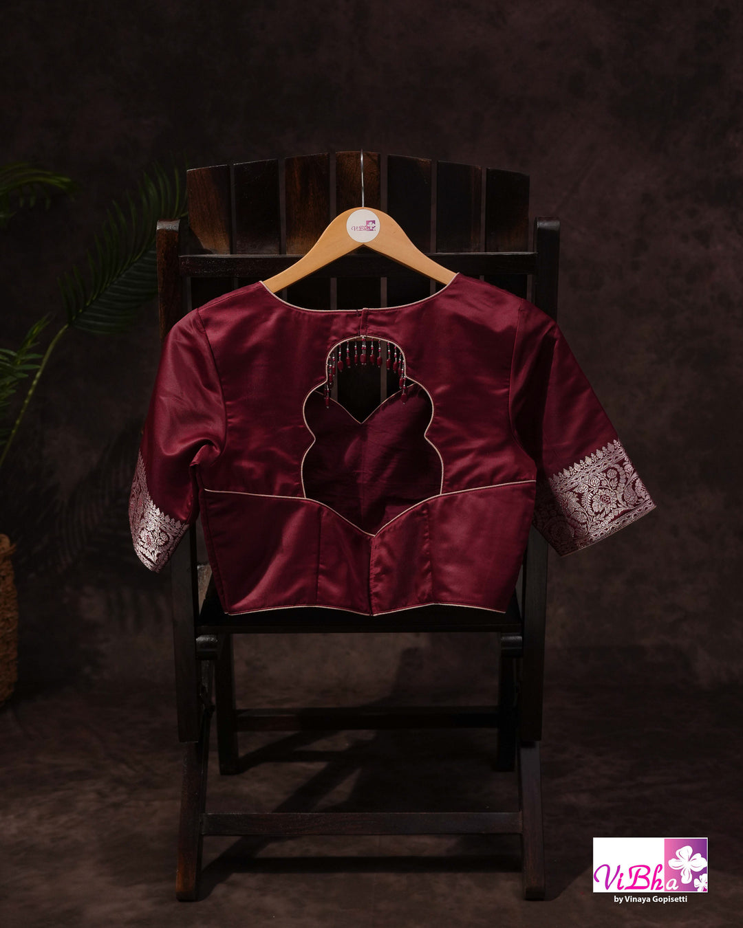 Burgandy Katan Mashru Silk