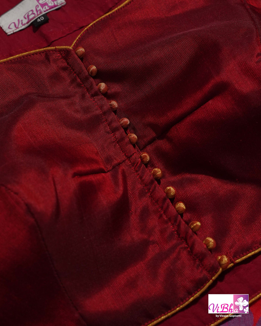 Red Jamdani Kalanjali Motif Venkatagiri Silk Saree with Maroon Blouse