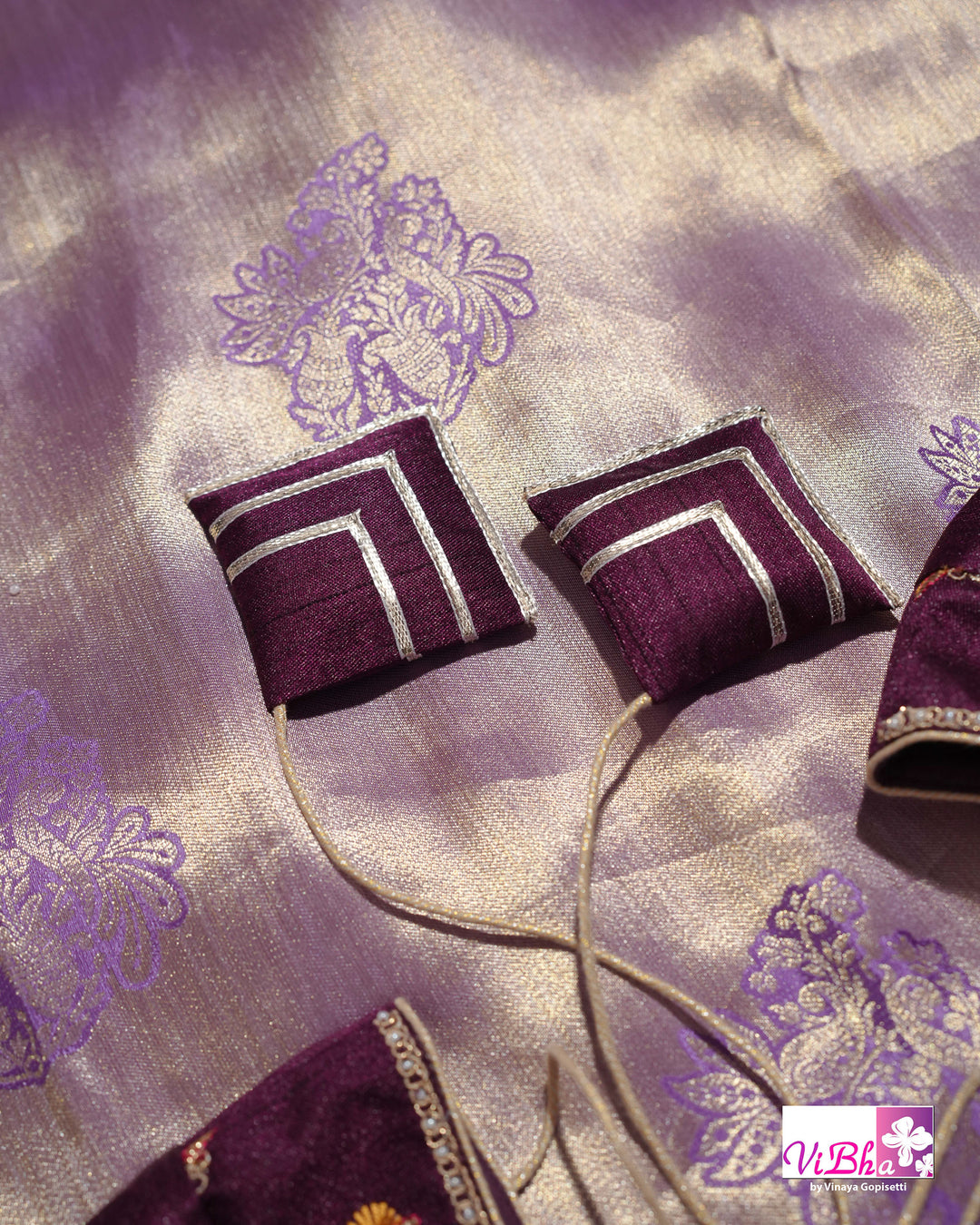 Lavender Designer Saree with Ornate Peacock and Figurative Embellishments