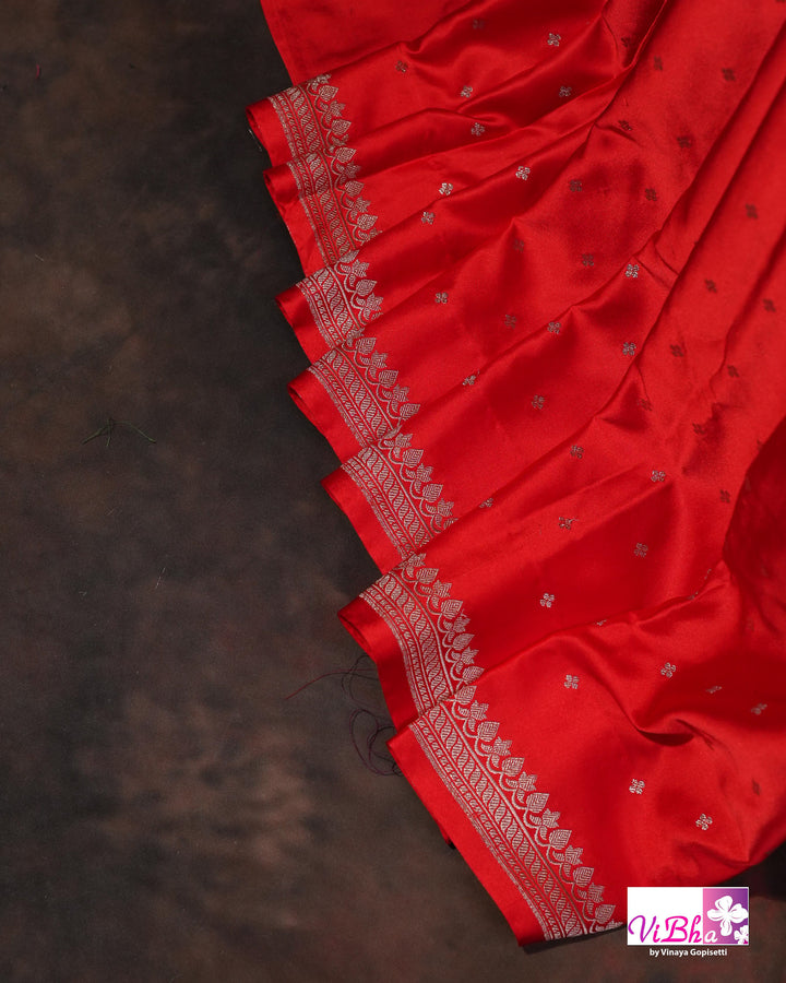Red small butta Marshu Silk