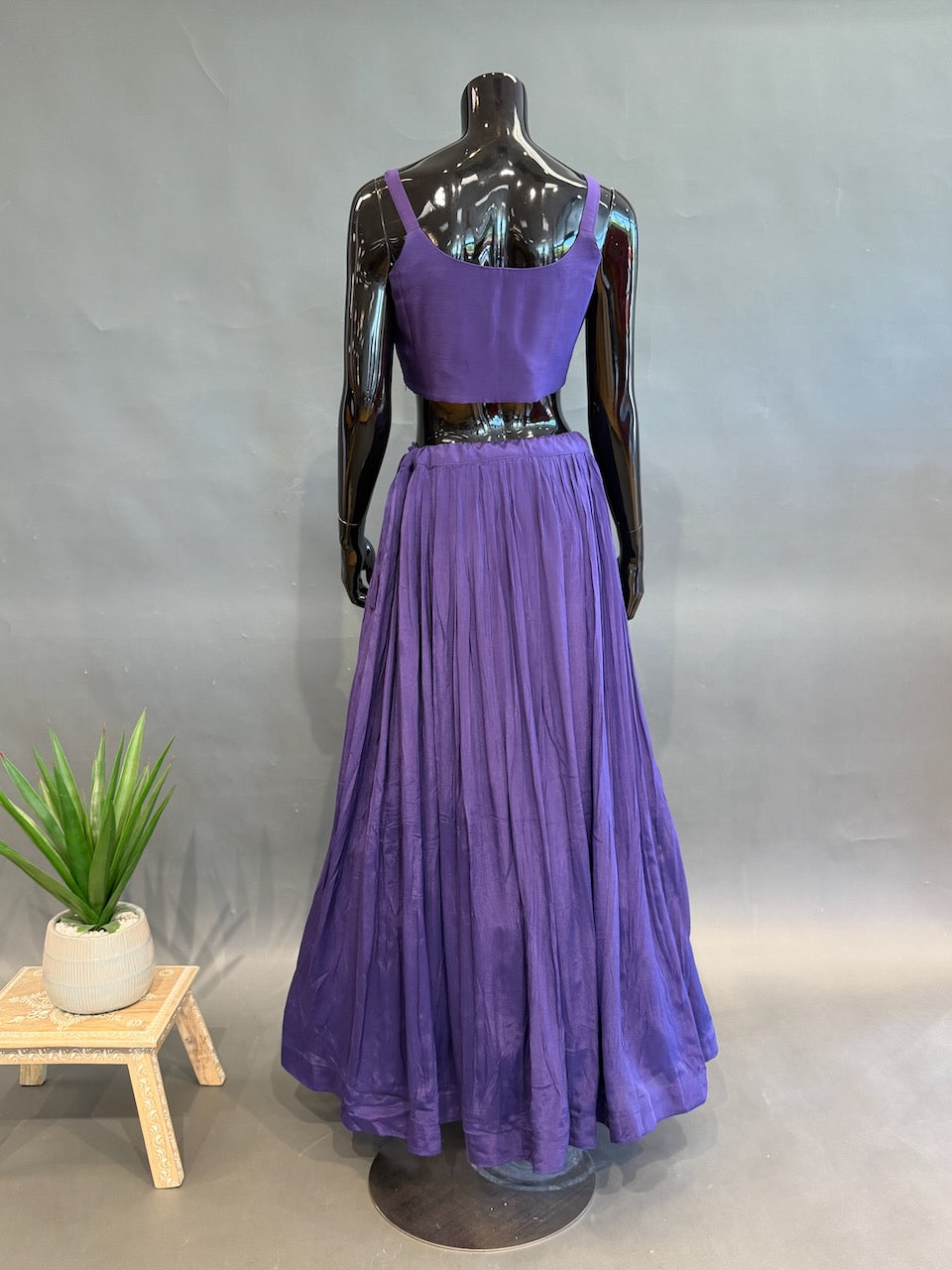 Purple cape style lehenga set