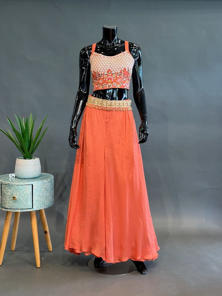 Orange Cape-Style Fusion Outfit