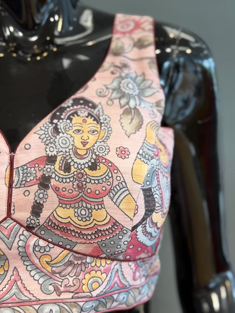 Banarasi Tussar Silk Kalamkari Lehenga