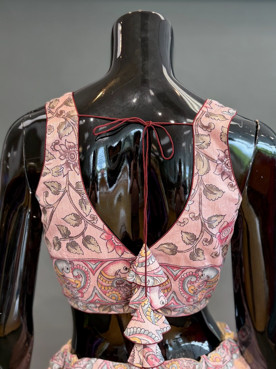 Banarasi Tussar Silk Kalamkari Lehenga