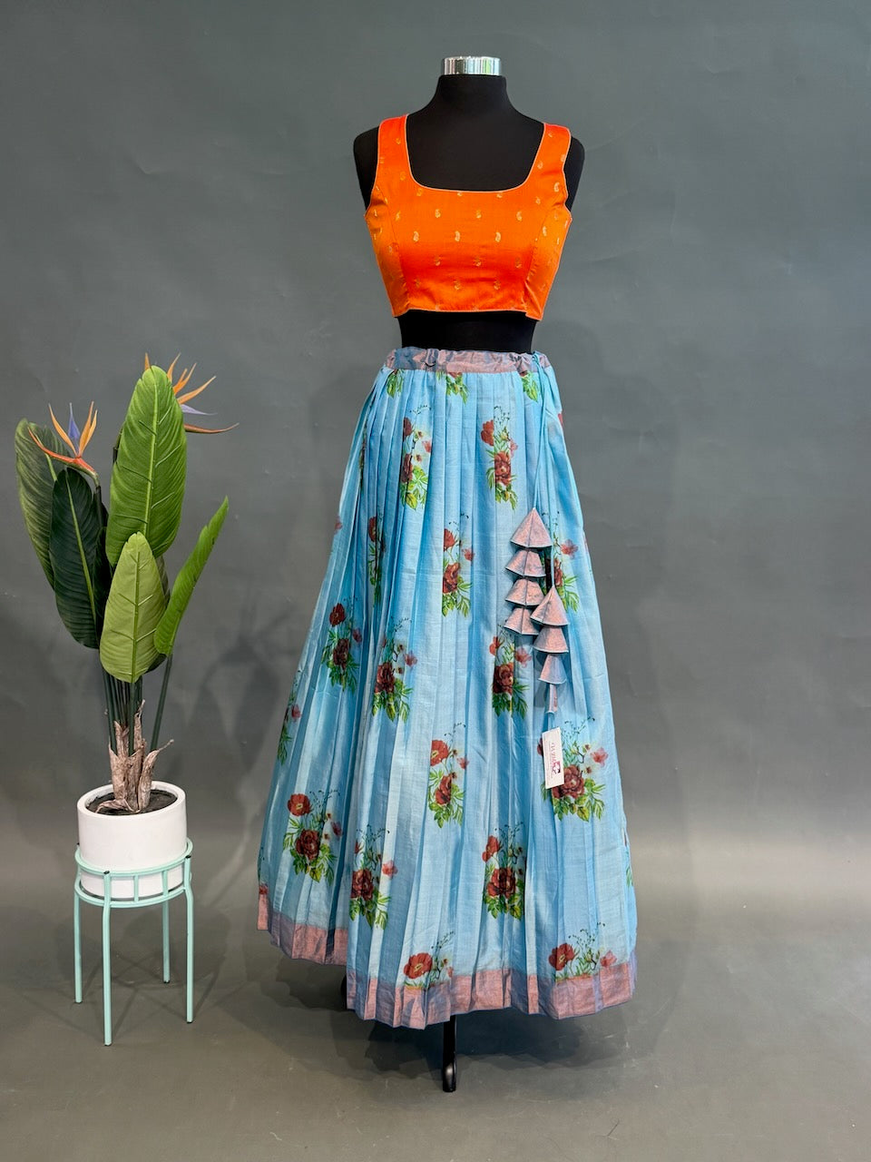 Floral Kanchi Soft Silk Lehenga
