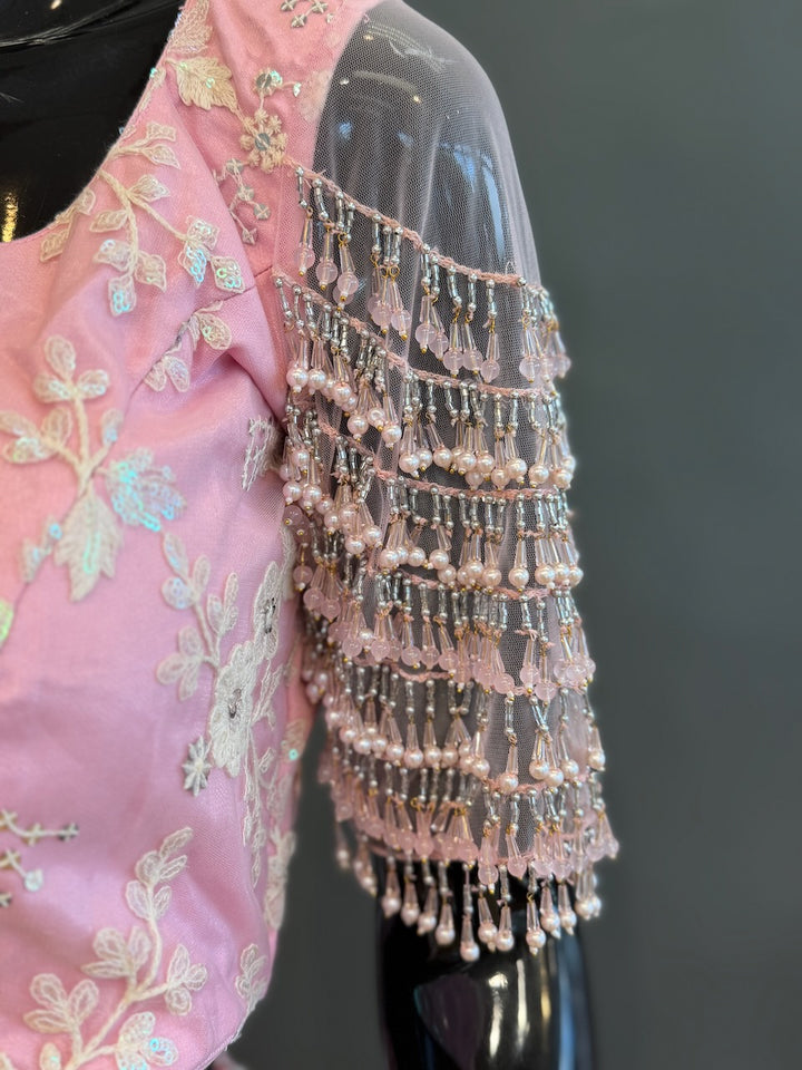 Pastel Pink Fancy Embroidered Lehenga