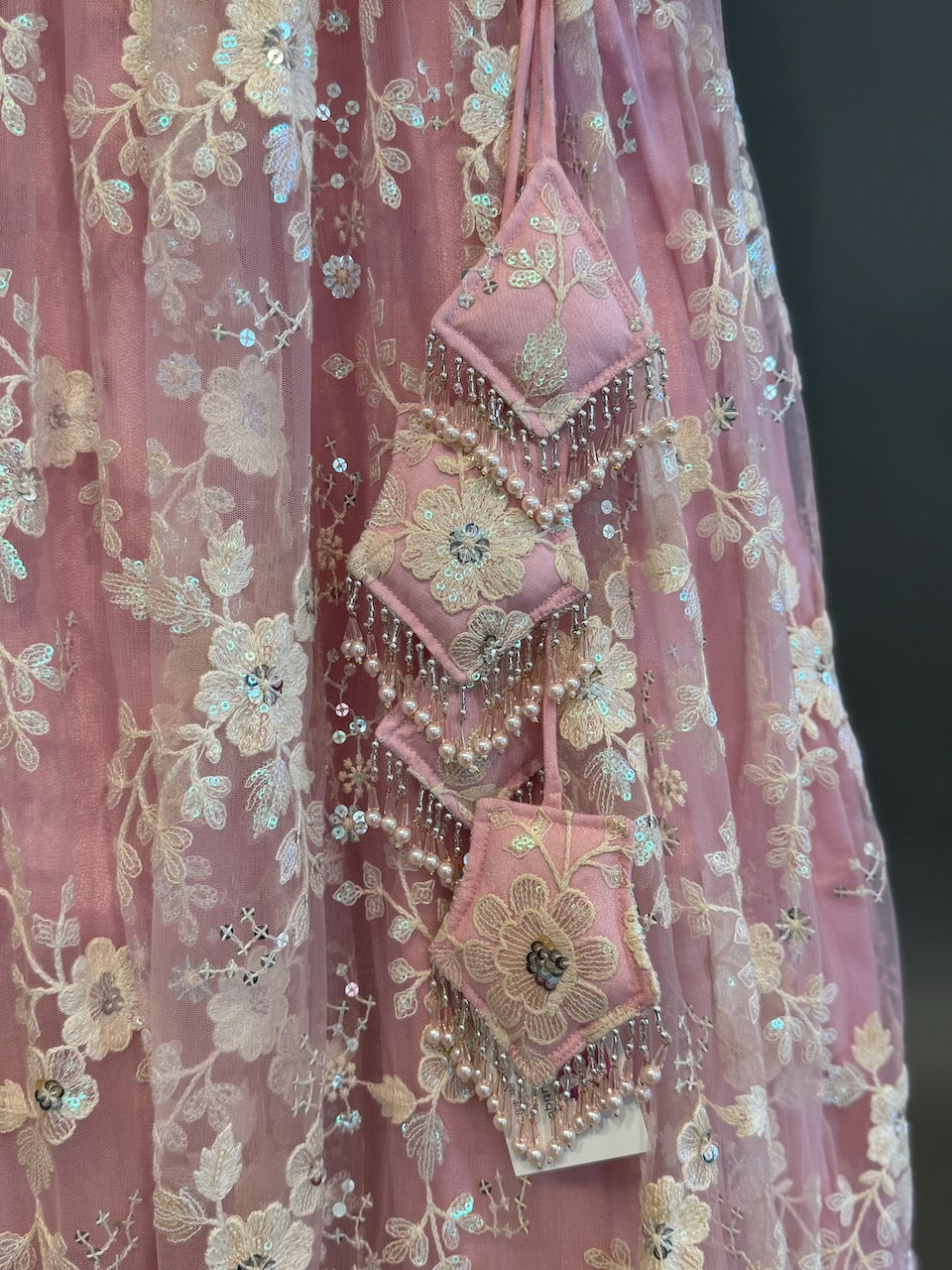 Pastel Pink Fancy Embroidered Lehenga