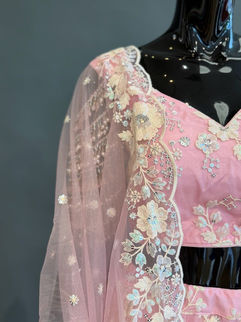 Pastel Pink Fancy Embroidered Lehenga