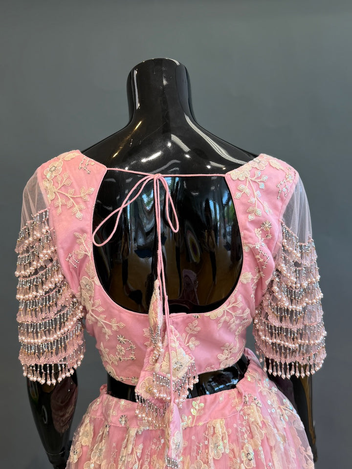 Pastel Pink Fancy Embroidered Lehenga