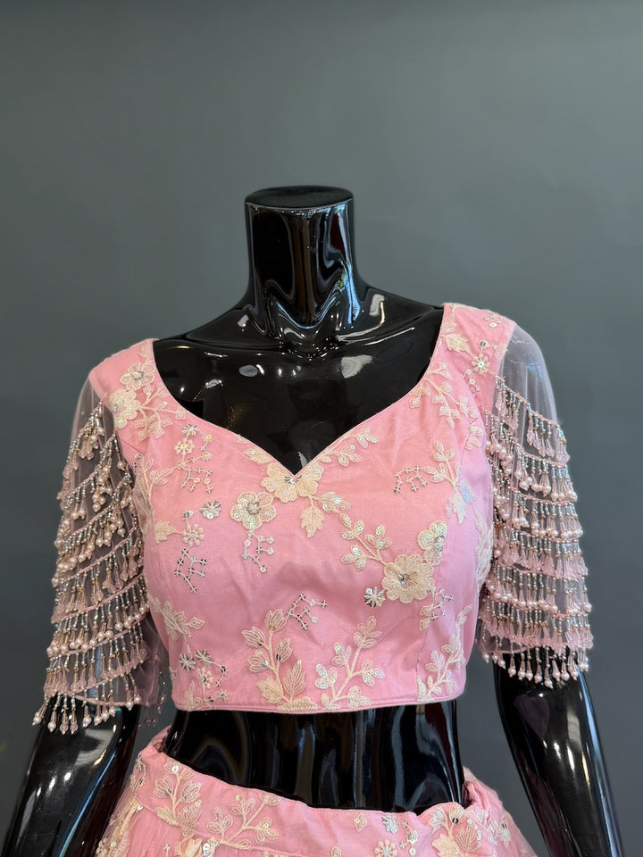 Pastel Pink Fancy Embroidered Lehenga