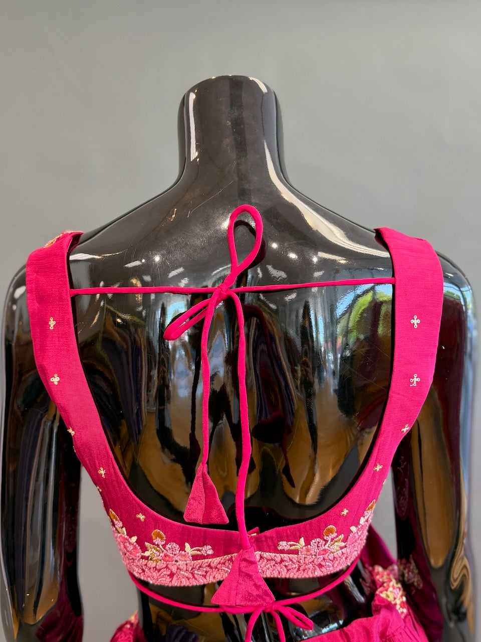 Magenta Pink Embroidered Lehenga
