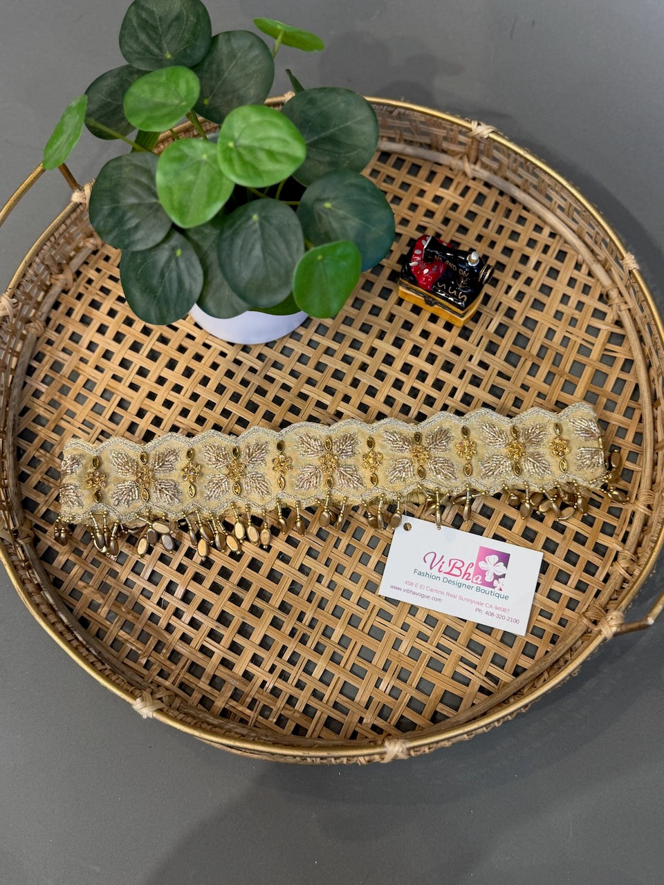 Gold Embroidered Belt