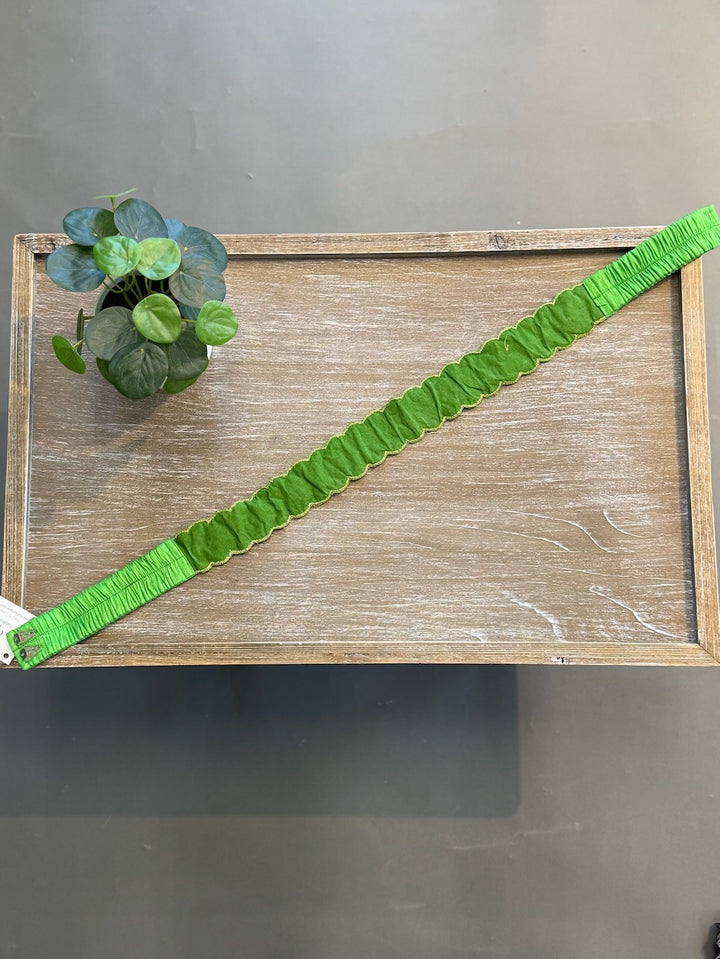 Green Embroidered Belt