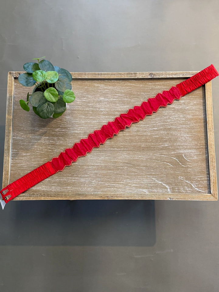Red Embroidered Belt