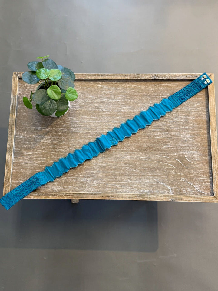 Blue Embroidered Belt